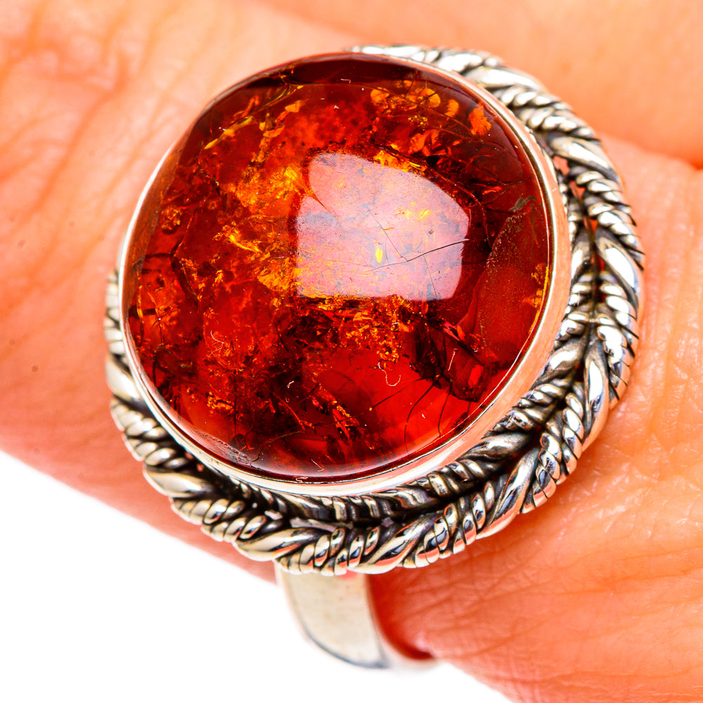 Baltic Amber Rings handcrafted by Ana Silver Co - RING98009