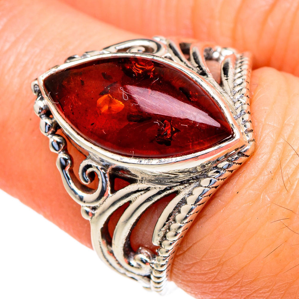 Baltic Amber Rings handcrafted by Ana Silver Co - RING98010