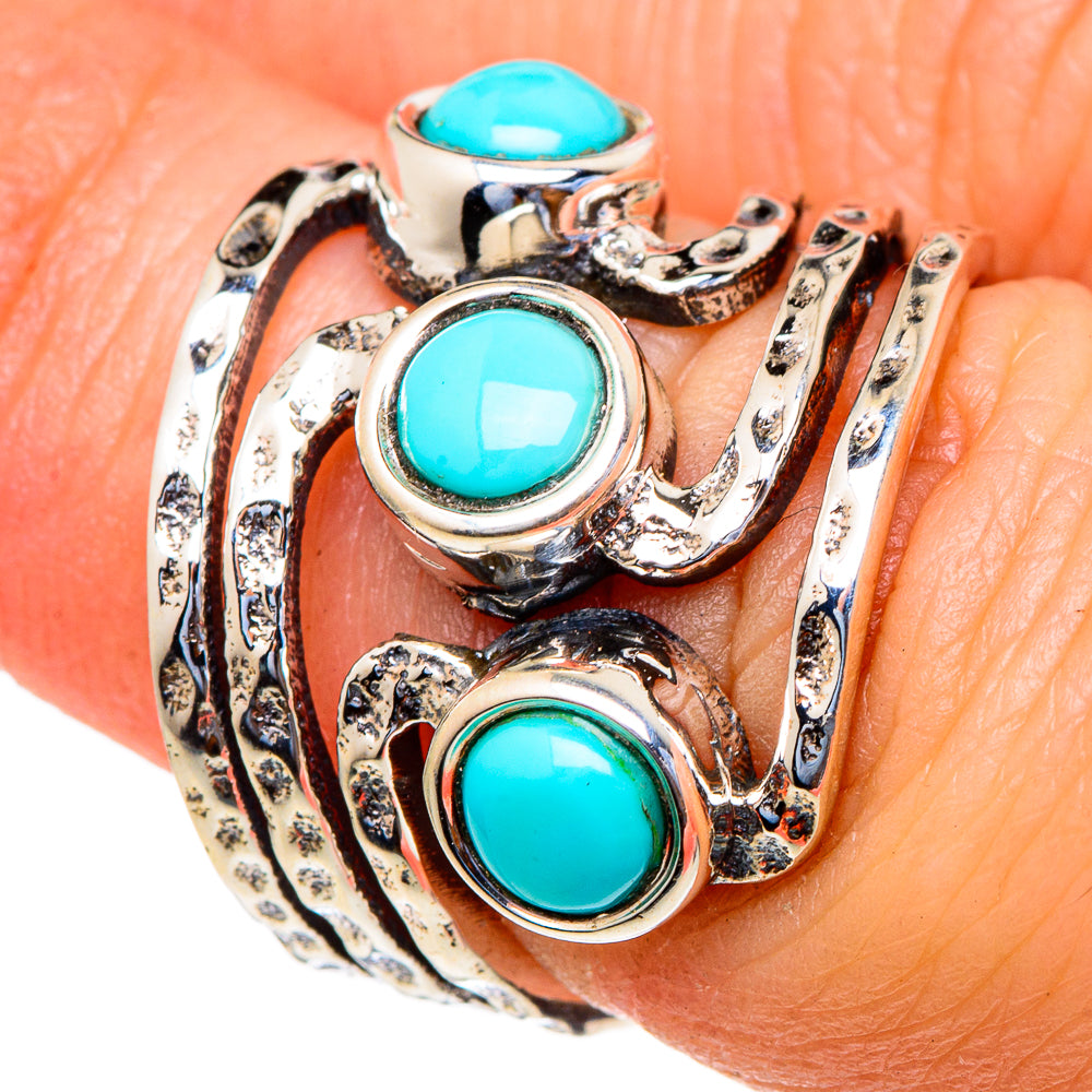 Sleeping Beauty Turquoise Rings handcrafted by Ana Silver Co - RING98035