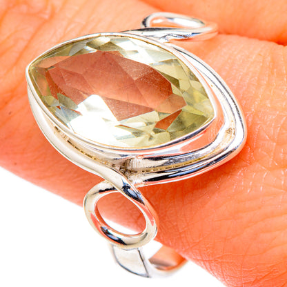 Green Amethyst Rings handcrafted by Ana Silver Co - RING98042