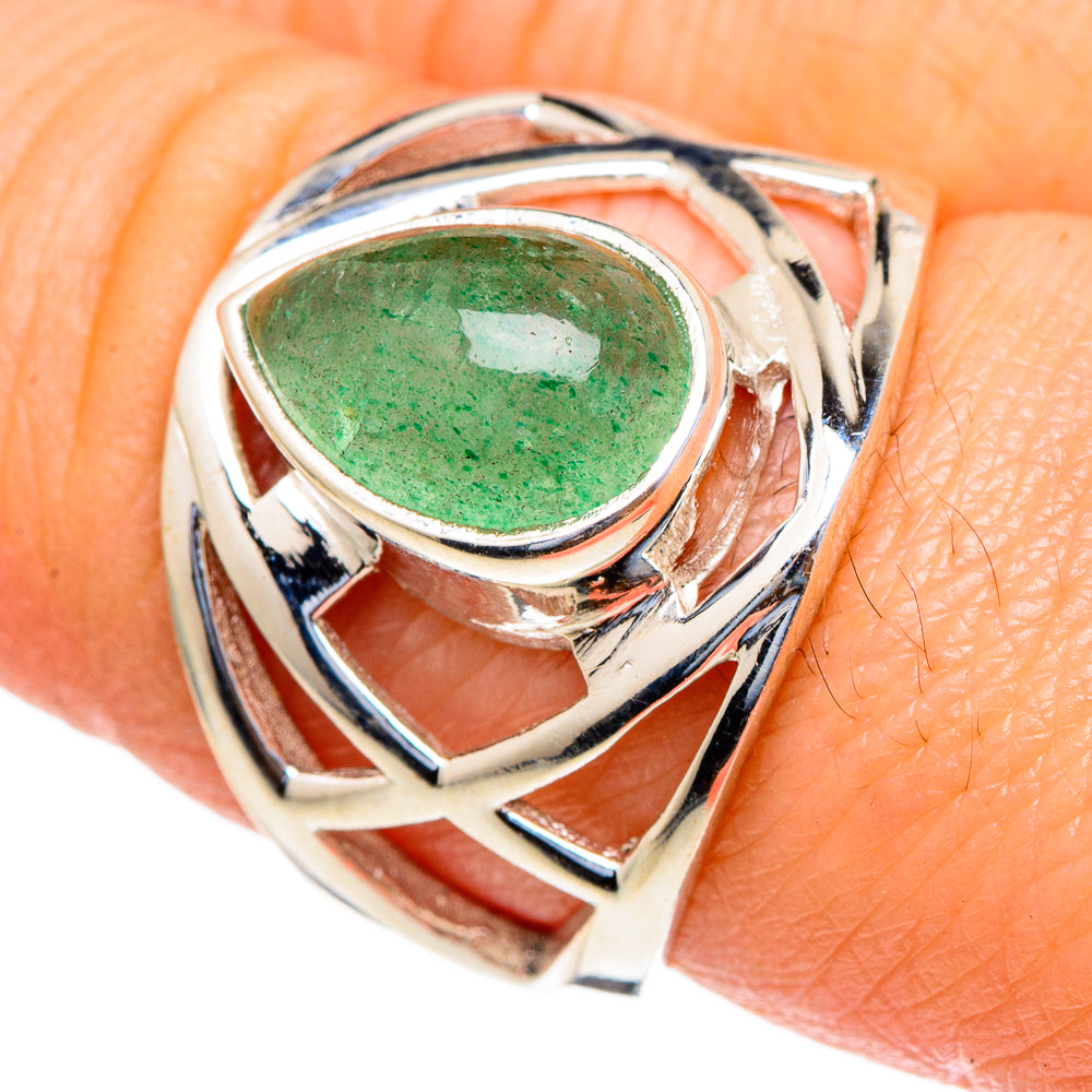 Green Aventurine Rings handcrafted by Ana Silver Co - RING98045