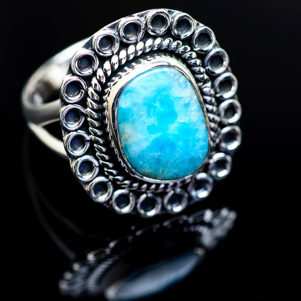 Larimar Rings handcrafted by Ana Silver Co - RING980627