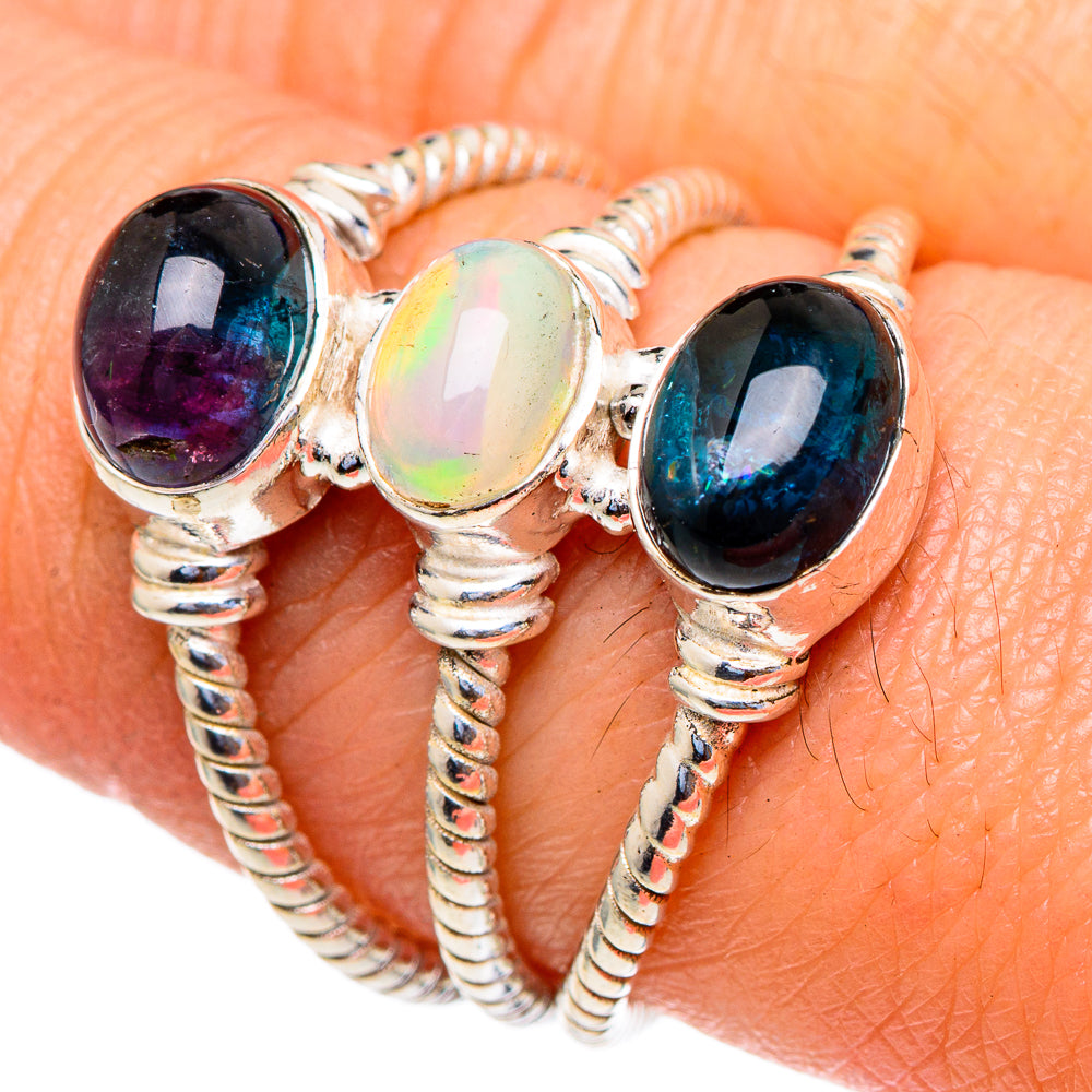 Ethiopian Opal Rings handcrafted by Ana Silver Co - RING98068