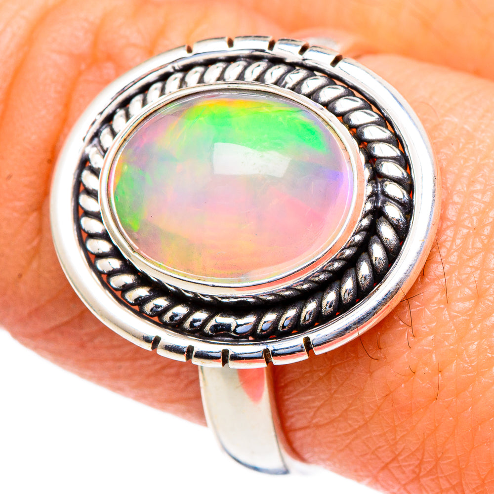 Ethiopian Opal Rings handcrafted by Ana Silver Co - RING98069