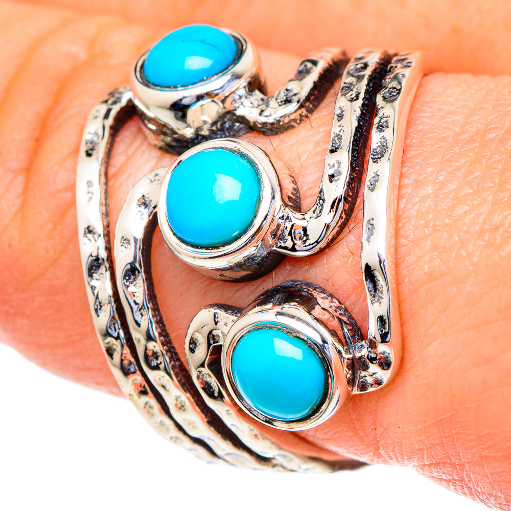 Sleeping Beauty Turquoise Rings handcrafted by Ana Silver Co - RING98075
