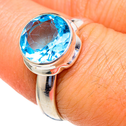 Blue Topaz Rings handcrafted by Ana Silver Co - RING98080