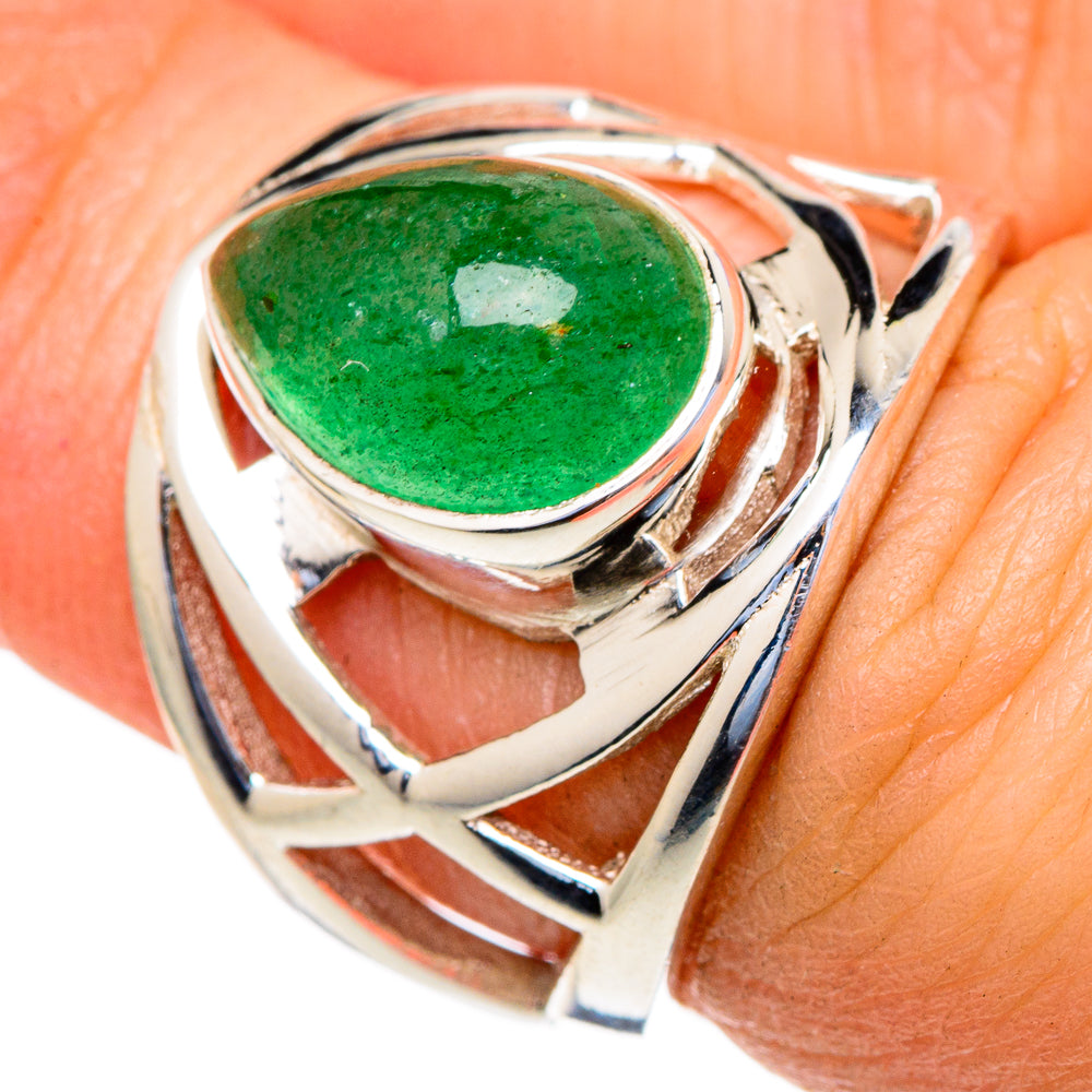 Green Aventurine Rings handcrafted by Ana Silver Co - RING98084