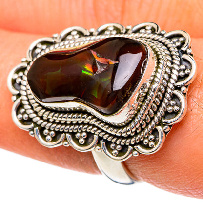 Mexican Fire Agate Rings handcrafted by Ana Silver Co - RING98086