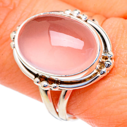 Rose Quartz Rings handcrafted by Ana Silver Co - RING98089