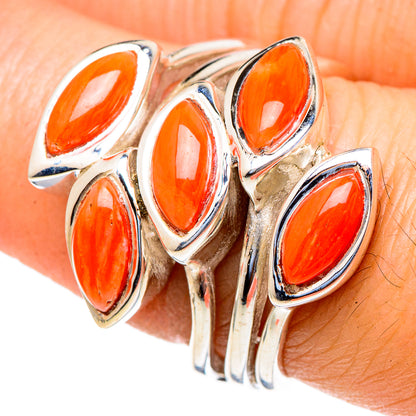 Mediterranean Red Coral Rings handcrafted by Ana Silver Co - RING98092
