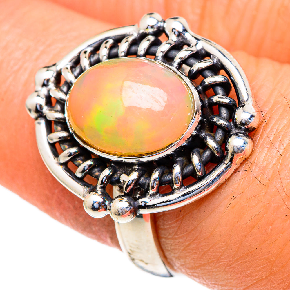 Ethiopian Opal Rings handcrafted by Ana Silver Co - RING98106