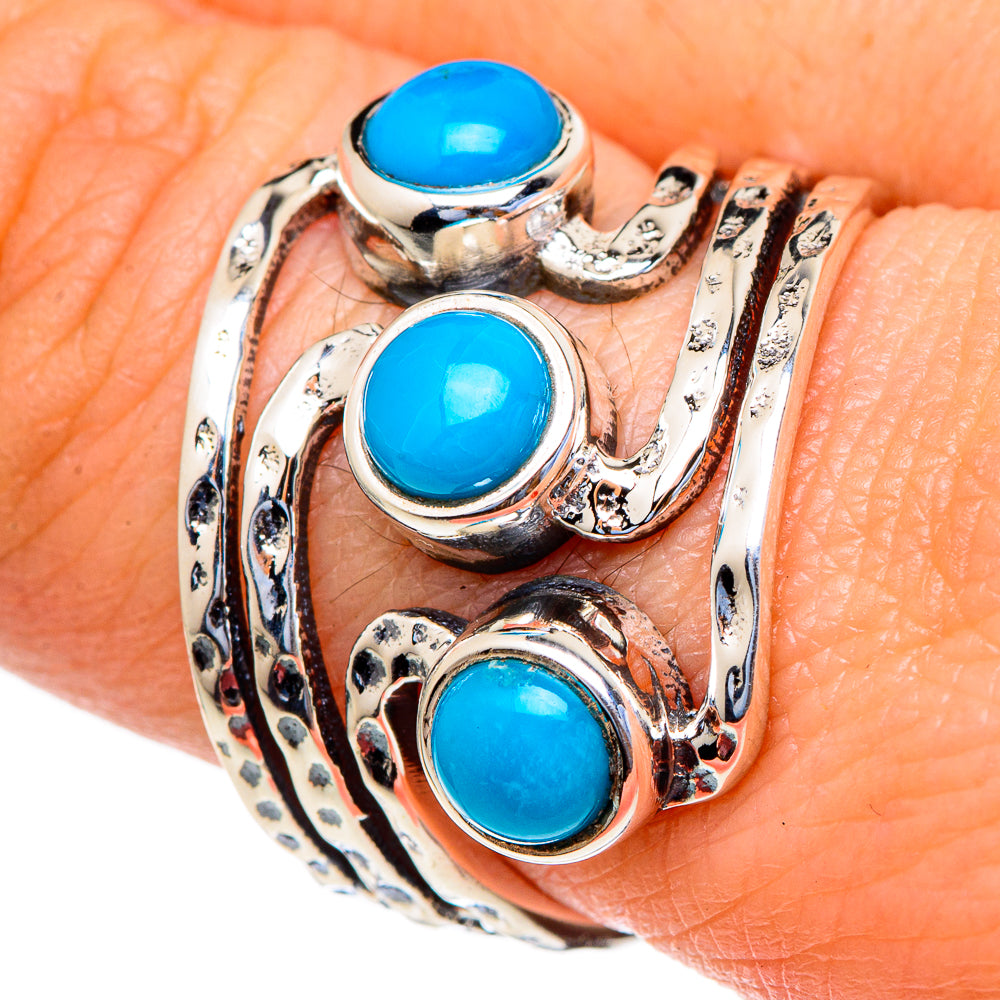Sleeping Beauty Turquoise Rings handcrafted by Ana Silver Co - RING98111