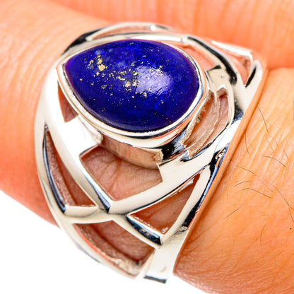 Lapis Lazuli Rings handcrafted by Ana Silver Co - RING98112