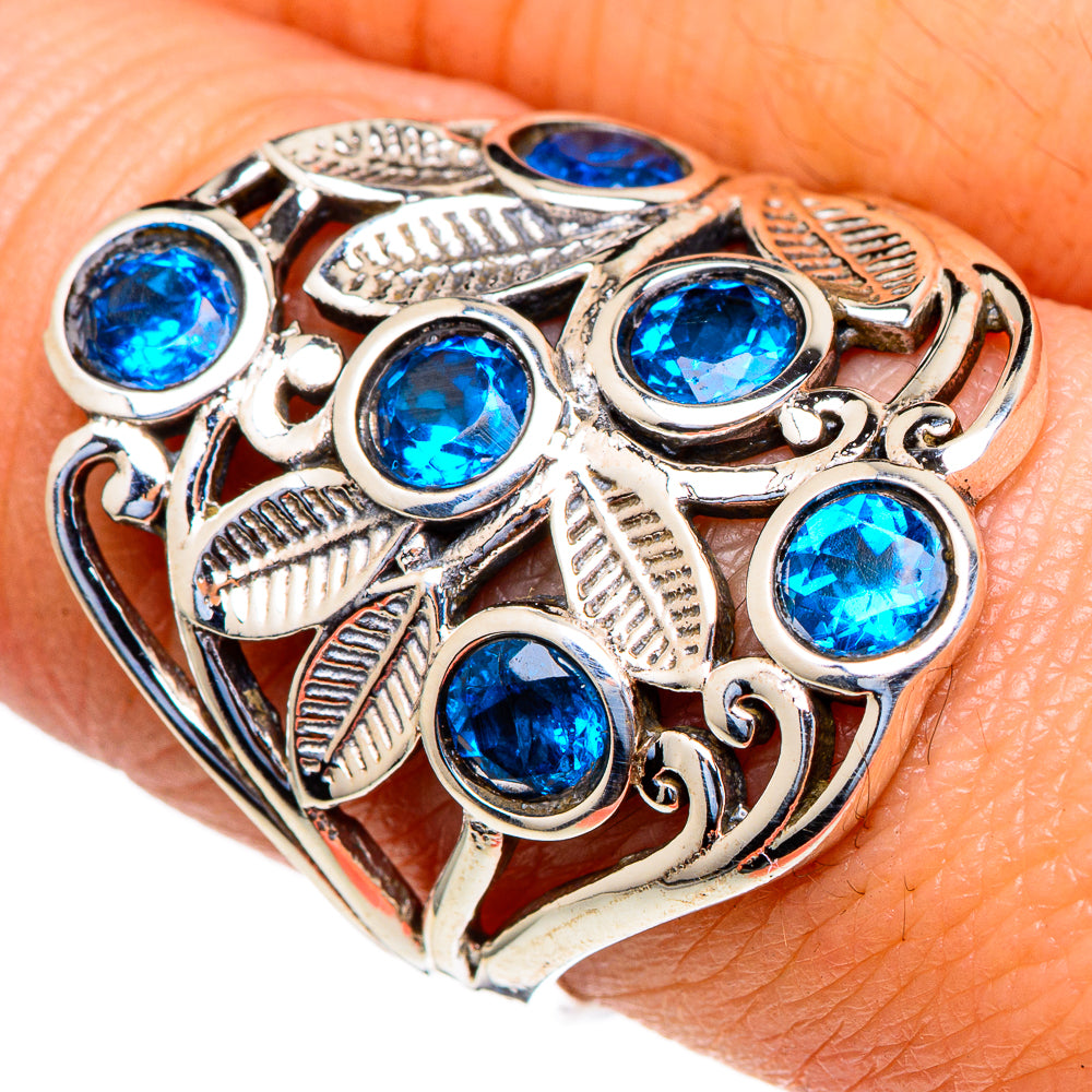 Faceted Apatite Rings handcrafted by Ana Silver Co - RING98113