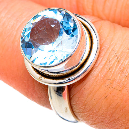 Blue Topaz Rings handcrafted by Ana Silver Co - RING98114