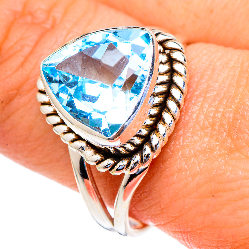 Blue Topaz Rings handcrafted by Ana Silver Co - RING98115