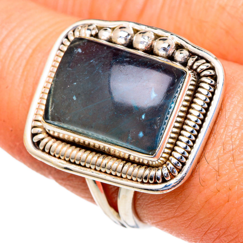 Blue Fluorite Rings handcrafted by Ana Silver Co - RING98116
