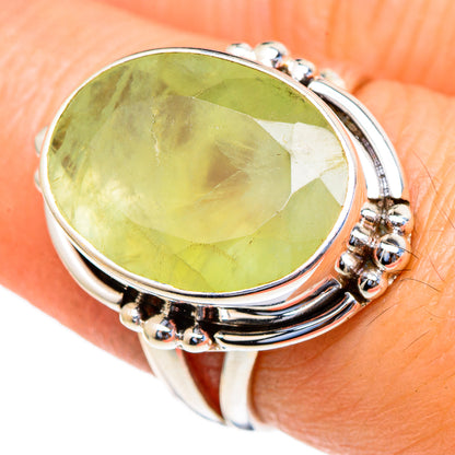 Prehnite Rings handcrafted by Ana Silver Co - RING98118