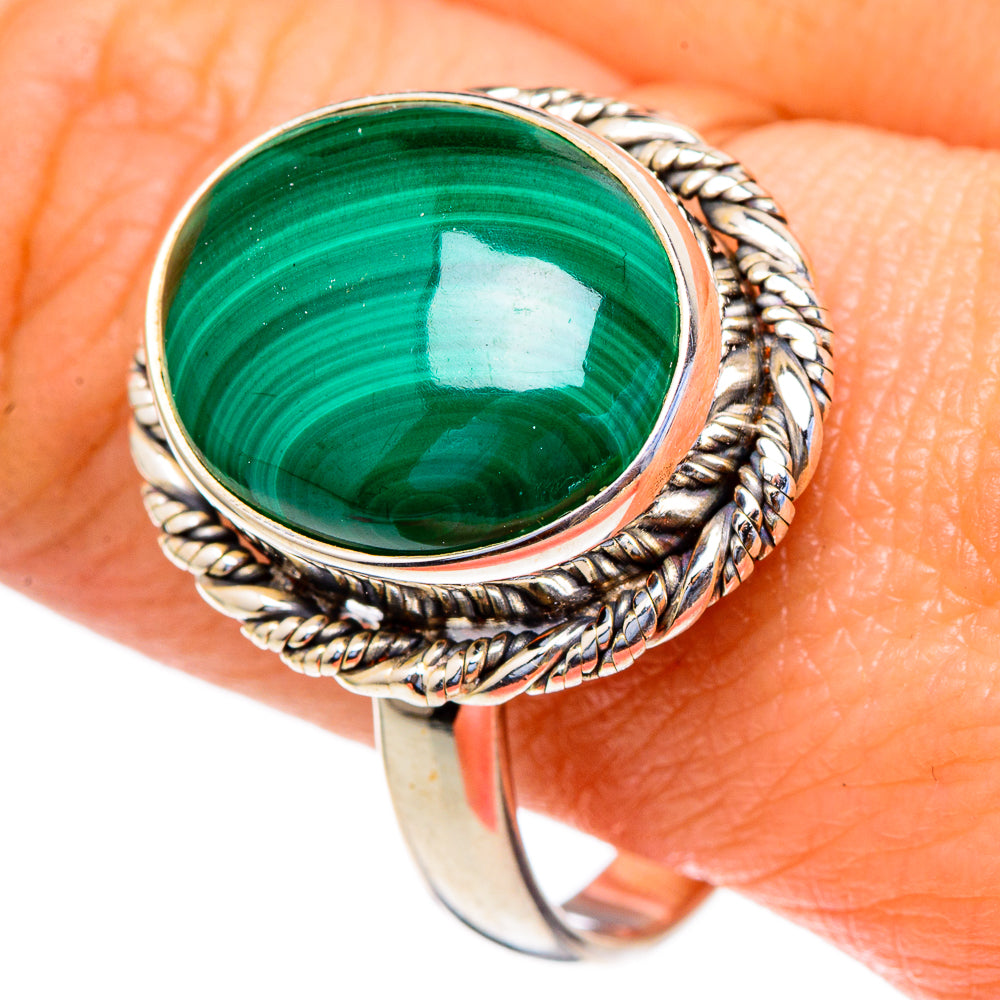 Malachite Rings handcrafted by Ana Silver Co - RING98119