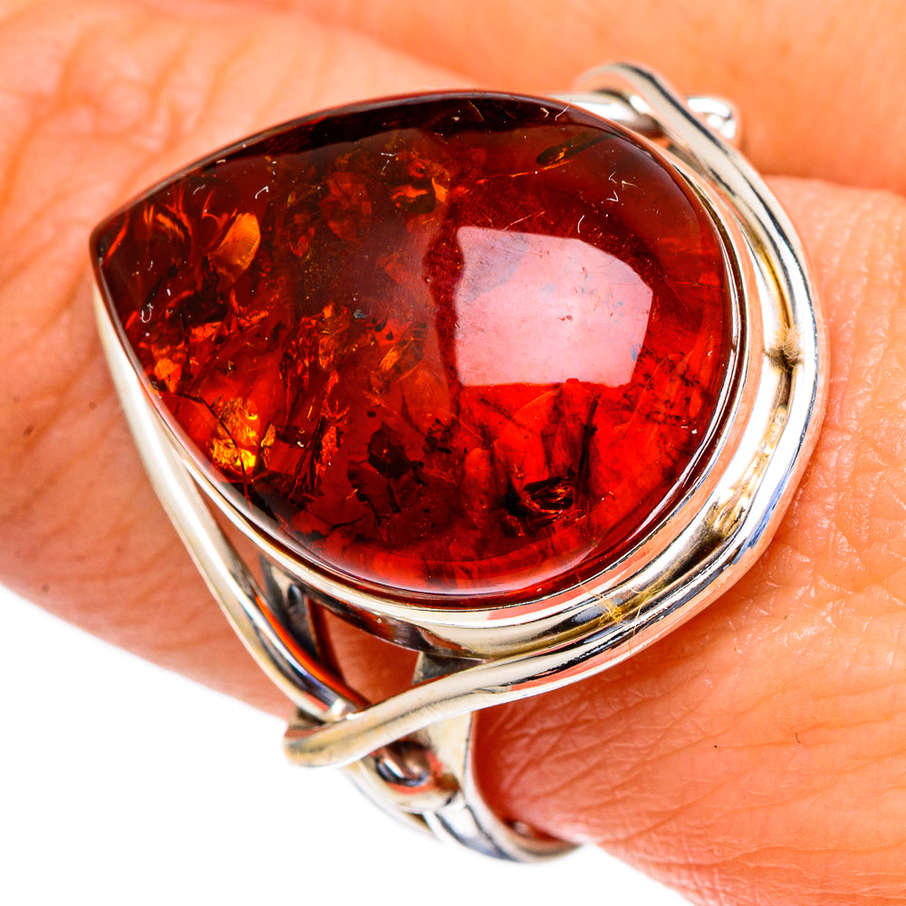 Baltic Amber Rings handcrafted by Ana Silver Co - RING98122