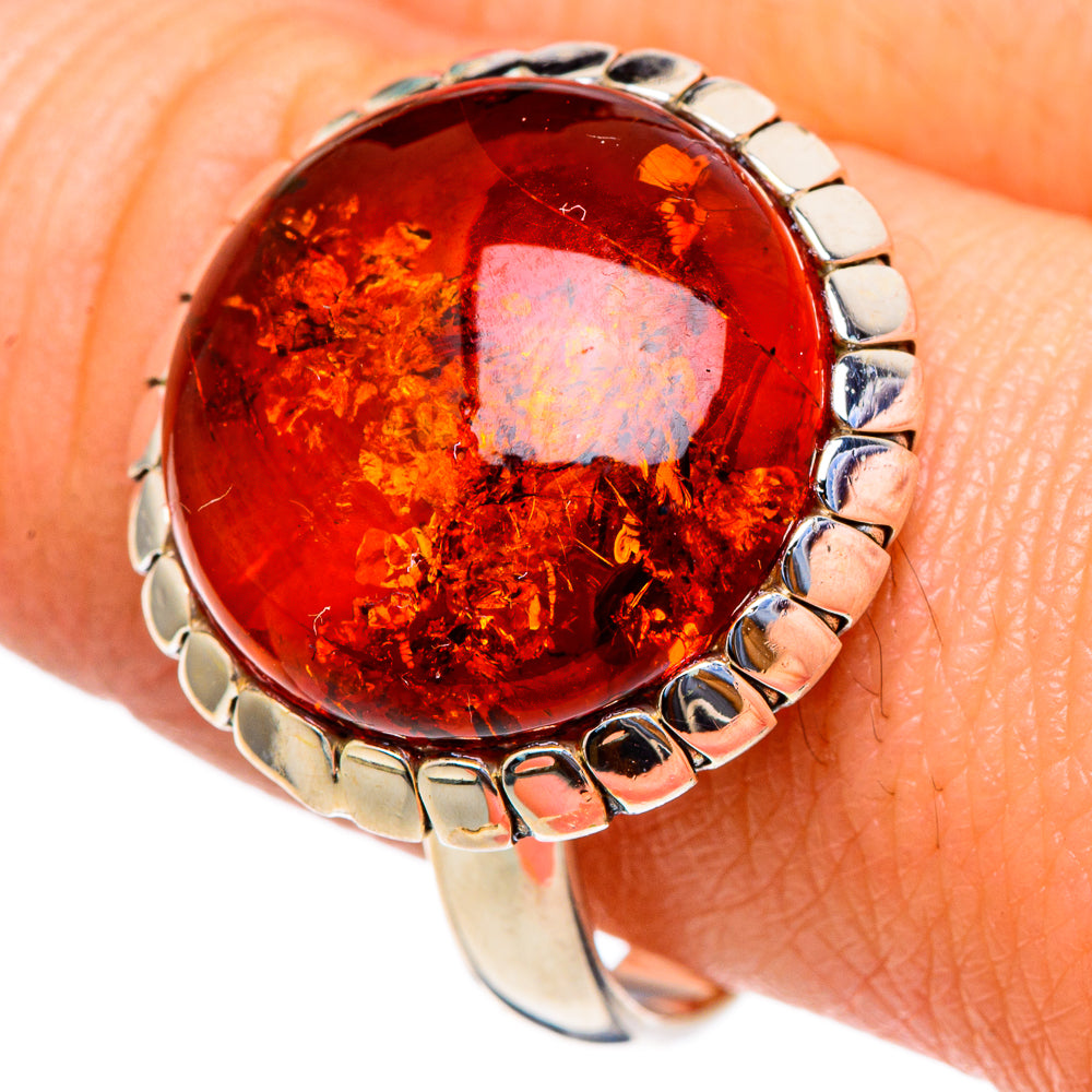 Baltic Amber Rings handcrafted by Ana Silver Co - RING98123