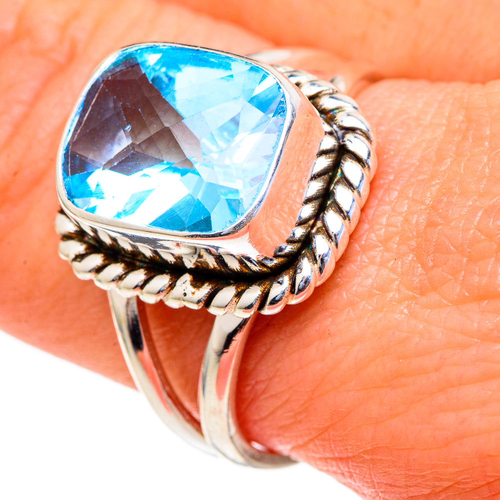 Blue Topaz Rings handcrafted by Ana Silver Co - RING98146
