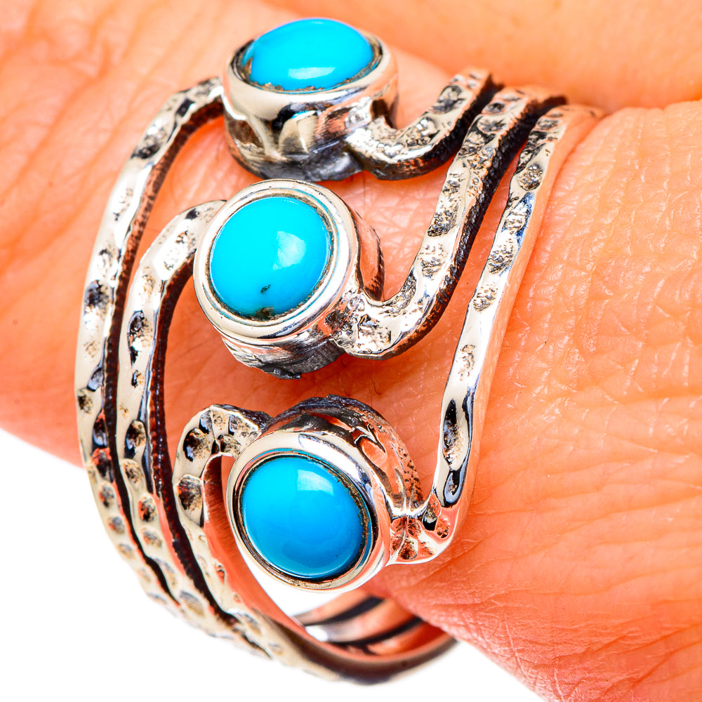 Sleeping Beauty Turquoise Rings handcrafted by Ana Silver Co - RING98147