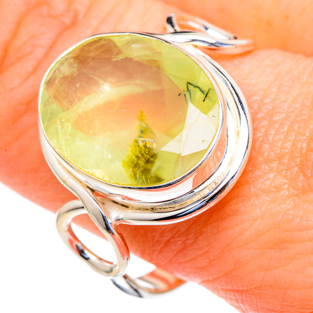 Prehnite Rings handcrafted by Ana Silver Co - RING98151