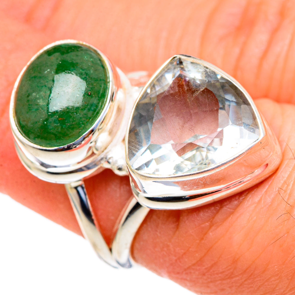 Green Amethyst Rings handcrafted by Ana Silver Co - RING98153
