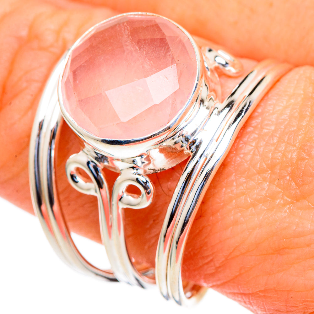 Rose Quartz Rings handcrafted by Ana Silver Co - RING98158
