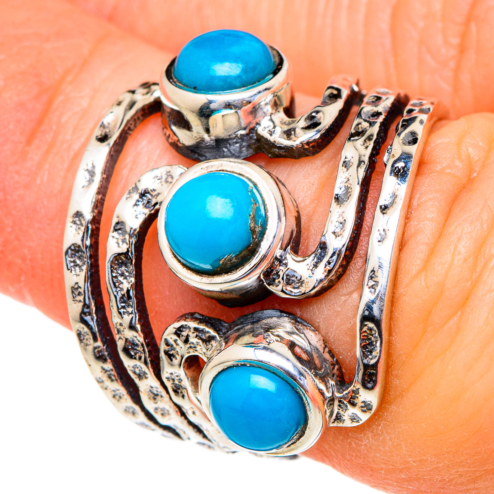 Sleeping Beauty Turquoise Rings handcrafted by Ana Silver Co - RING98176