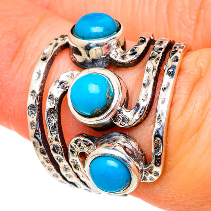 Sleeping Beauty Turquoise Rings handcrafted by Ana Silver Co - RING98176