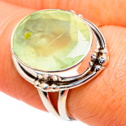 Prehnite Rings handcrafted by Ana Silver Co - RING98184