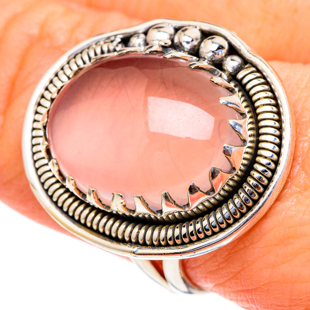 Rose Quartz Rings handcrafted by Ana Silver Co - RING98190