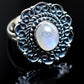 Rainbow Moonstone Rings handcrafted by Ana Silver Co - RING981960