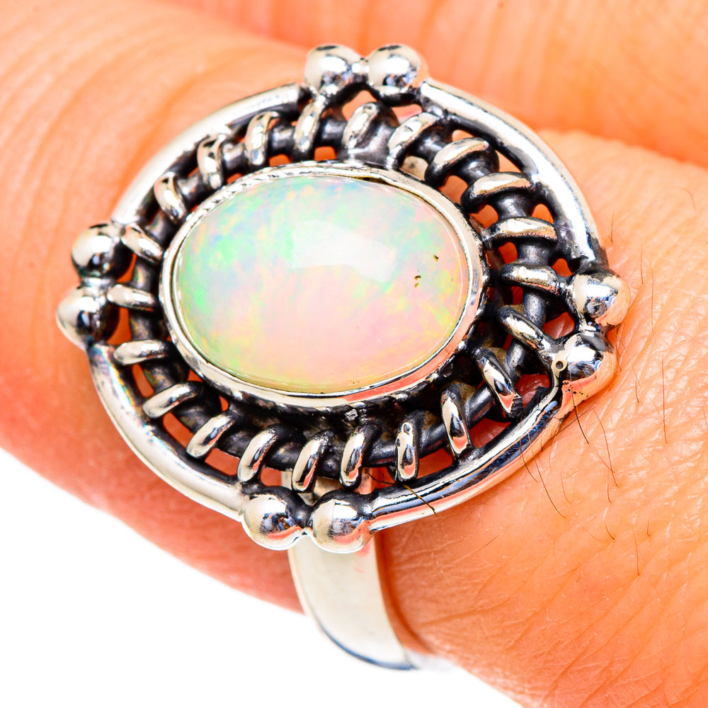 Ethiopian Opal Rings handcrafted by Ana Silver Co - RING98201