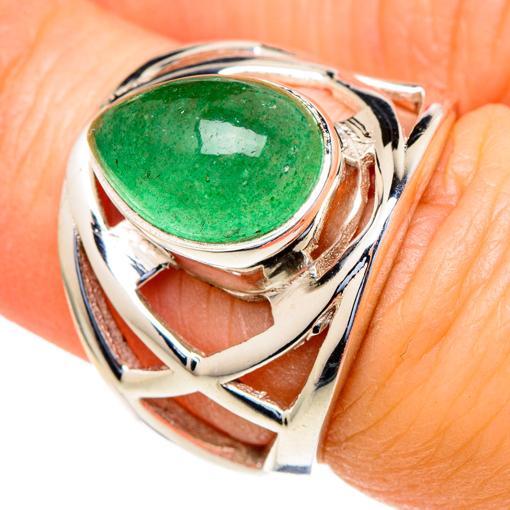 Green Aventurine Rings handcrafted by Ana Silver Co - RING98210