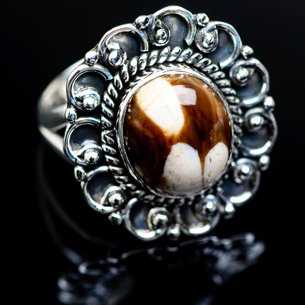 Peanut Wood Jasper Rings handcrafted by Ana Silver Co - RING982207