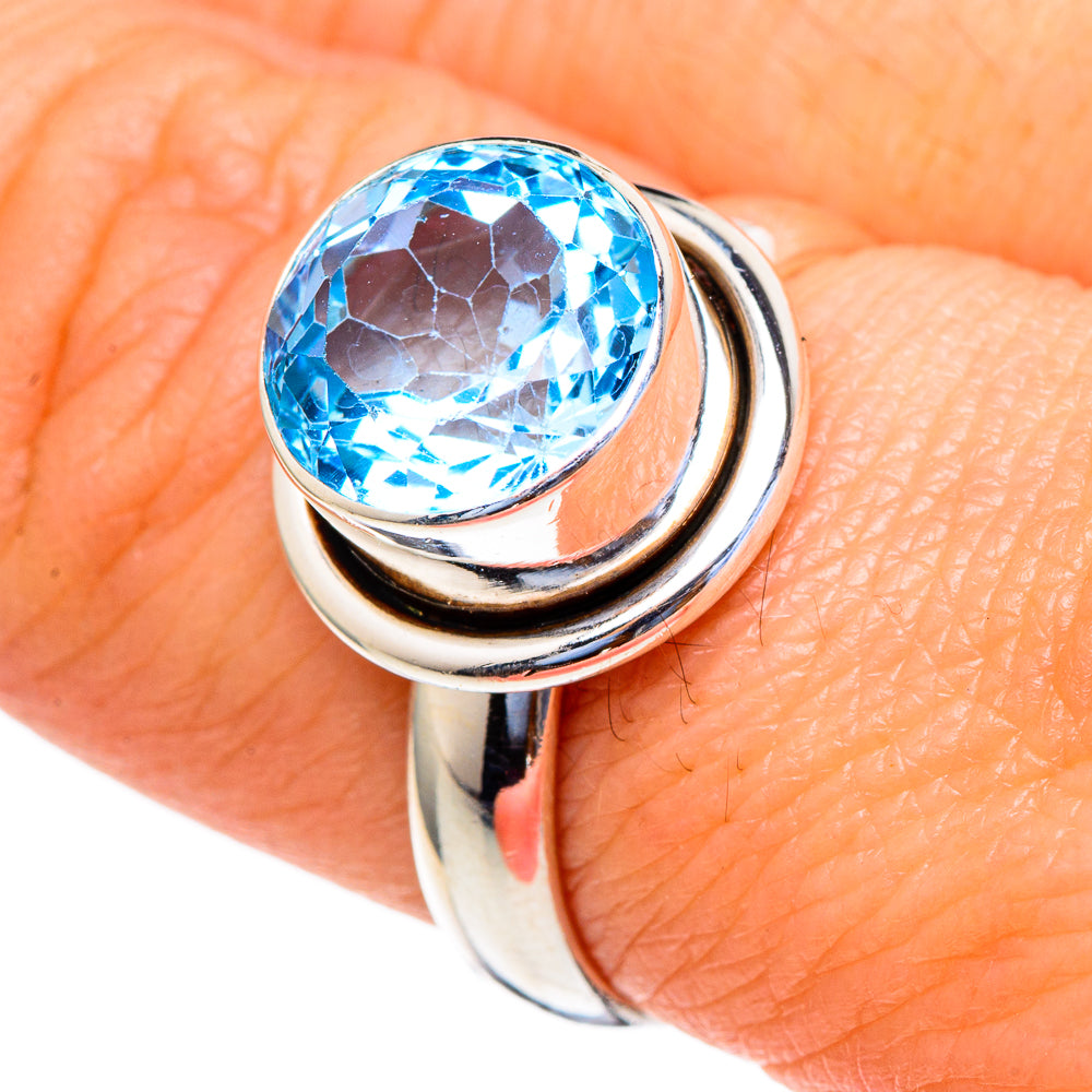 Blue Topaz Rings handcrafted by Ana Silver Co - RING98233