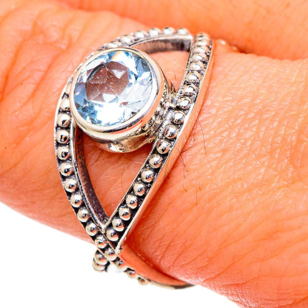 Blue Topaz Rings handcrafted by Ana Silver Co - RING98234