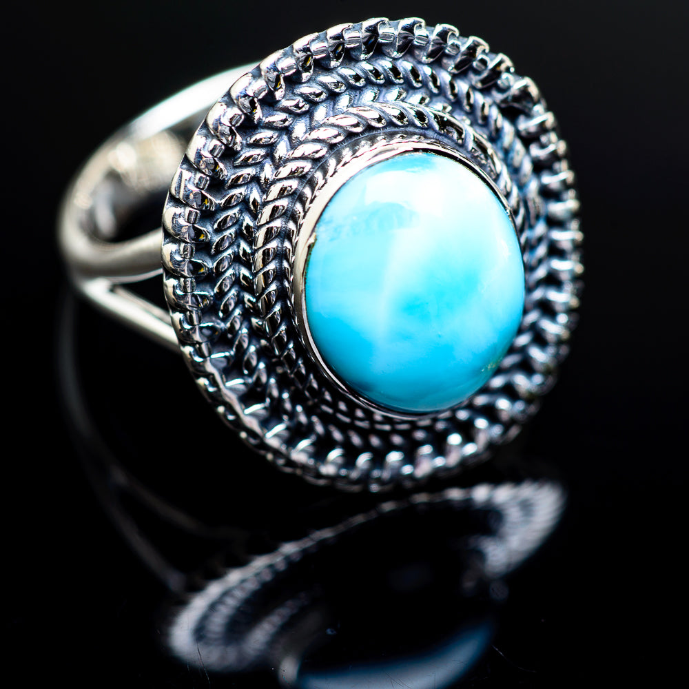Larimar Rings handcrafted by Ana Silver Co - RING982348