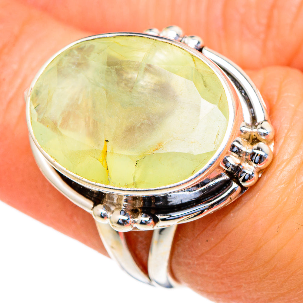 Prehnite Rings handcrafted by Ana Silver Co - RING98241