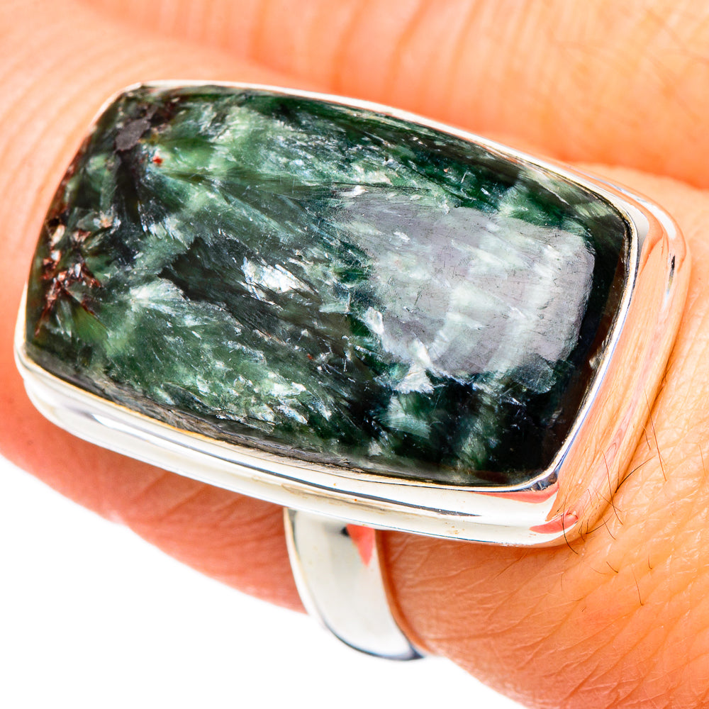 Seraphinite Rings handcrafted by Ana Silver Co - RING98246