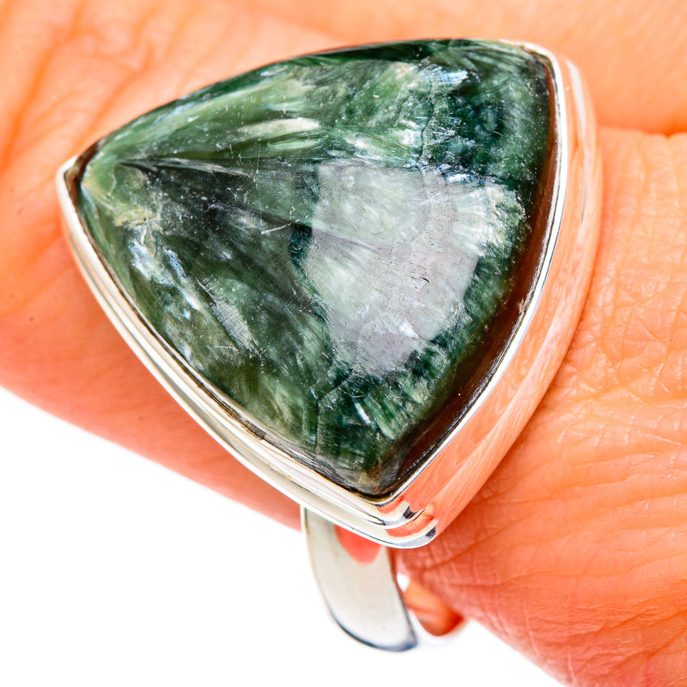 Seraphinite Rings handcrafted by Ana Silver Co - RING98247