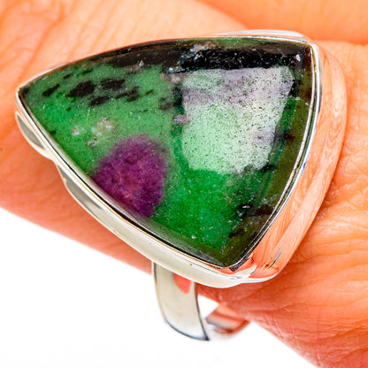 Ruby Zoisite Rings handcrafted by Ana Silver Co - RING98249