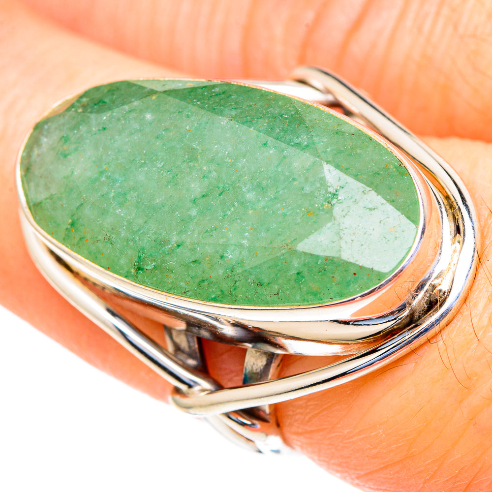 Green Aventurine Rings handcrafted by Ana Silver Co - RING98250