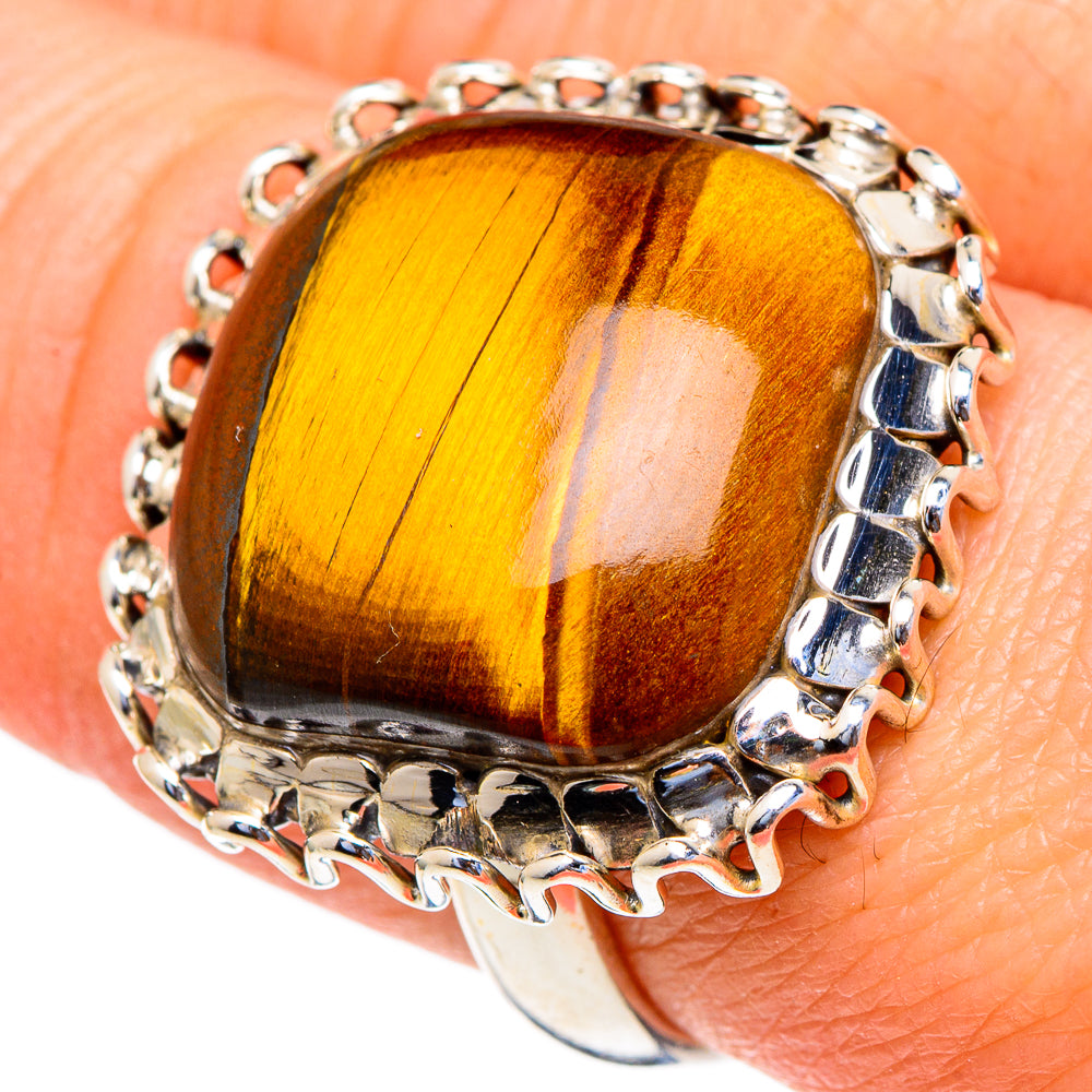 Tiger Eye Rings handcrafted by Ana Silver Co - RING98252