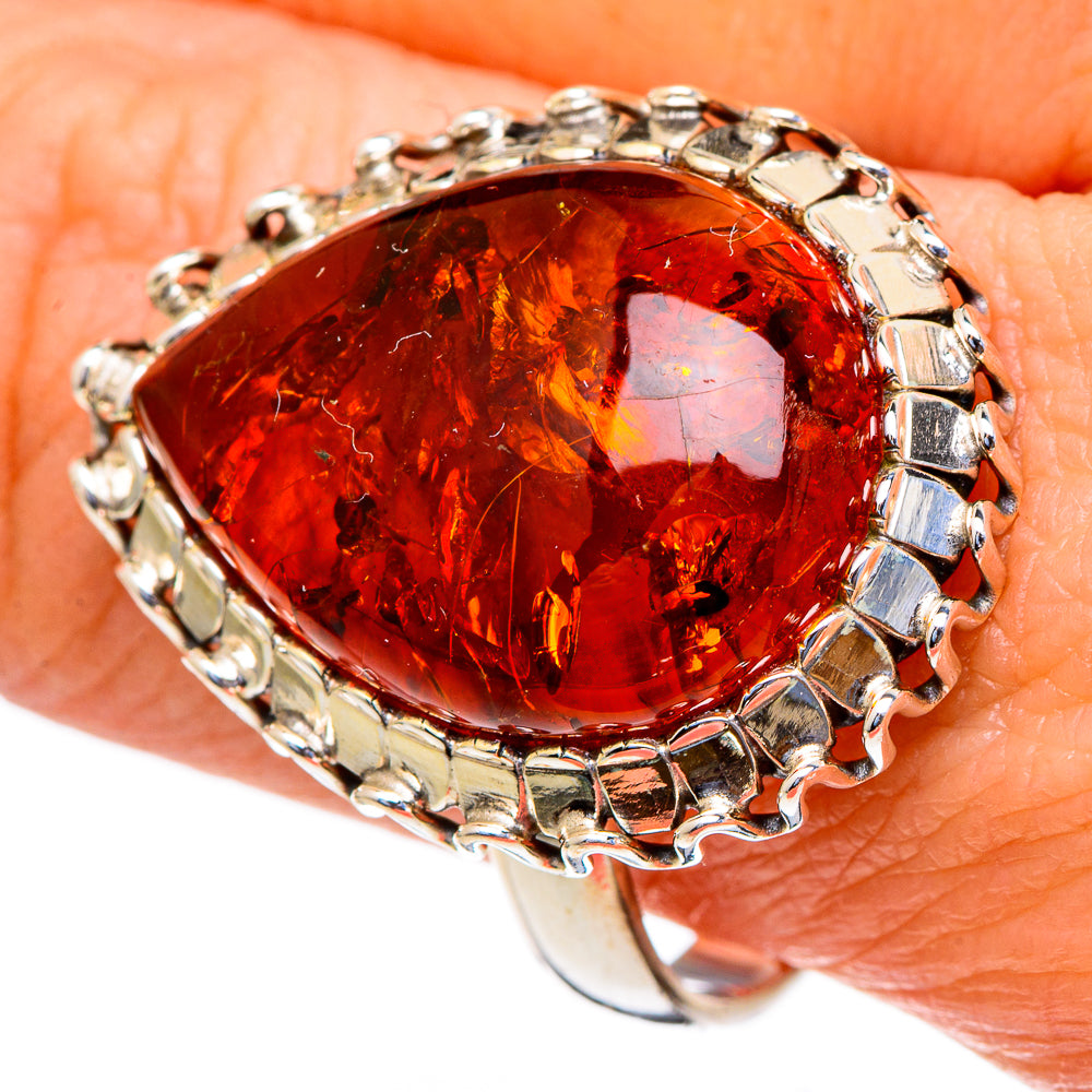 Baltic Amber Rings handcrafted by Ana Silver Co - RING98257