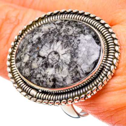 Moroccan Goniatite Fossil Rings handcrafted by Ana Silver Co - RING98268