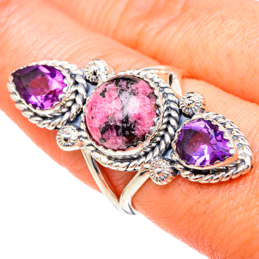 Rhodonite Rings handcrafted by Ana Silver Co - RING98274